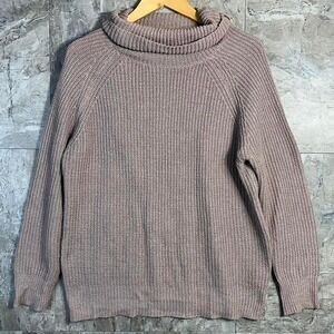 Brown turtleneck sweater with a relaxed fit Woman's XL‎  #winterknits